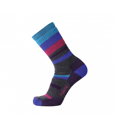 Point6 Mixed Stripe Medium Crew Socks